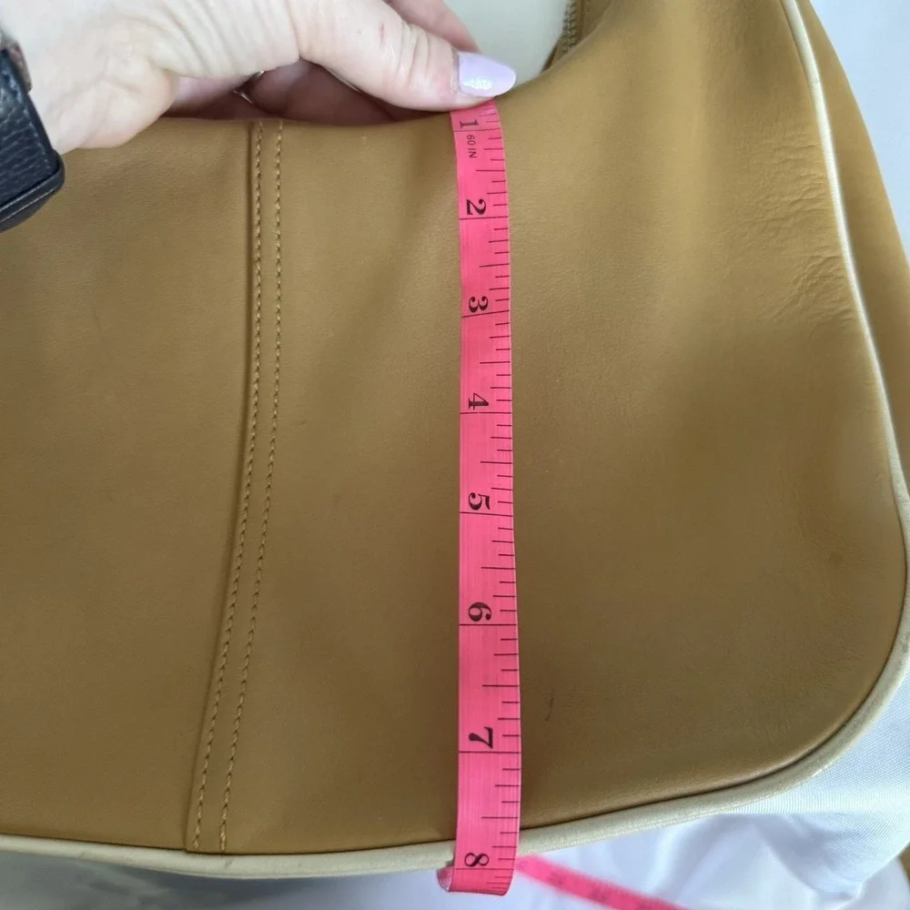 Vintage Coach Ergo Hobo Tan Beige Y2K Slouchy Shoulder Bag Crescent Purse 9591